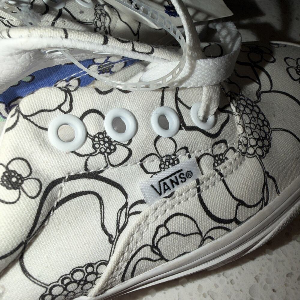 Brand New Vans Color U Floral White Shoes Canvas Womens Size 6 Create Your Color - Picture 8 of 8